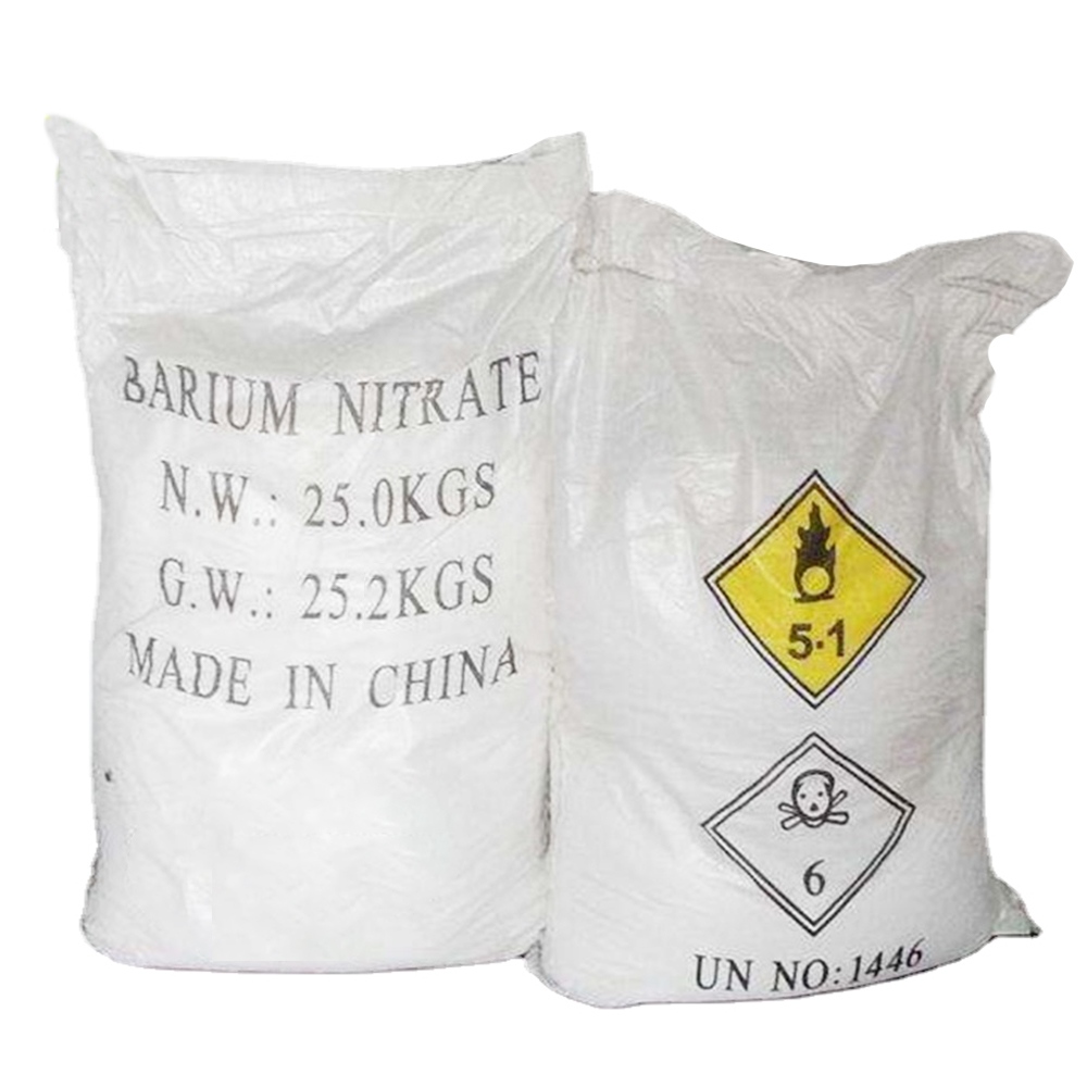  แบเรียมไนเตรต Ba NO3 2 ผงความบริสุทธิ์สูง Cas No 10022-31-8 ผู้ผลิตราคาแบเรียมไนเตรตที่ดีที่สุดสำหรับขายในน้ำ